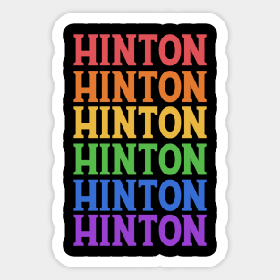 HINTON RAINBOW TEXT Sticker